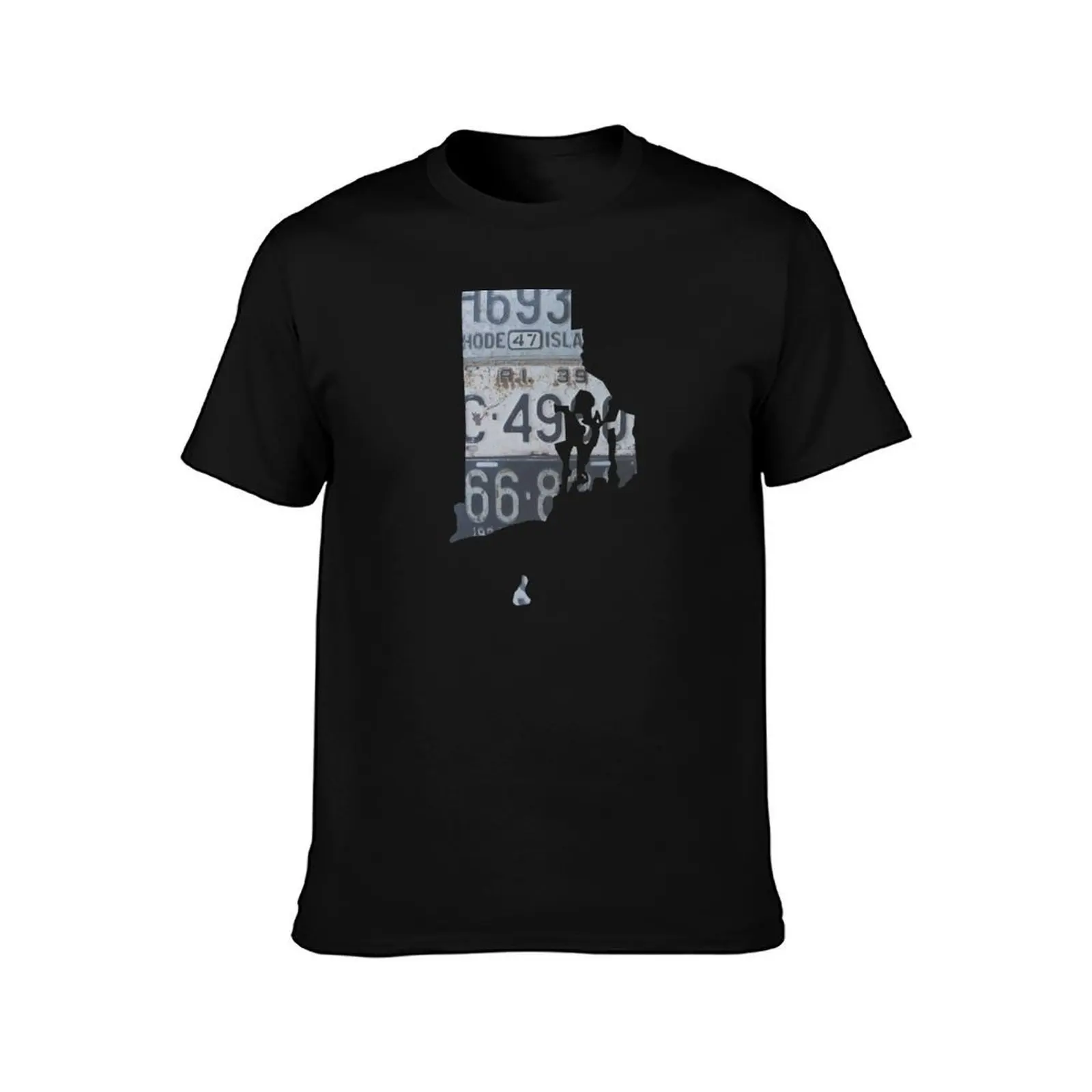 Vintage Rhode Island License Plates T-Shirt Moisture Control Sports Tee T-Shirt