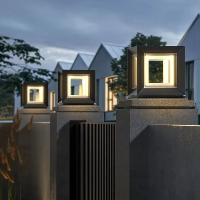 Diodo emisor de jardín Solar para exteriores, puerta IP65, impermeable, parque, paisaje, césped, poste exterior, jardín Solar