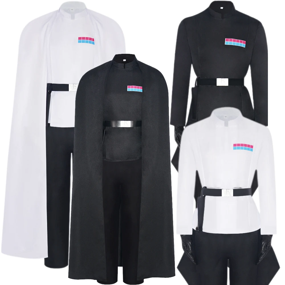 

2025 Adult Movie Guerre Stellari Imperial Officer Costume Rogue Cosplay Uniform Cloak Suit Men Halloween Party Full Set Outfits