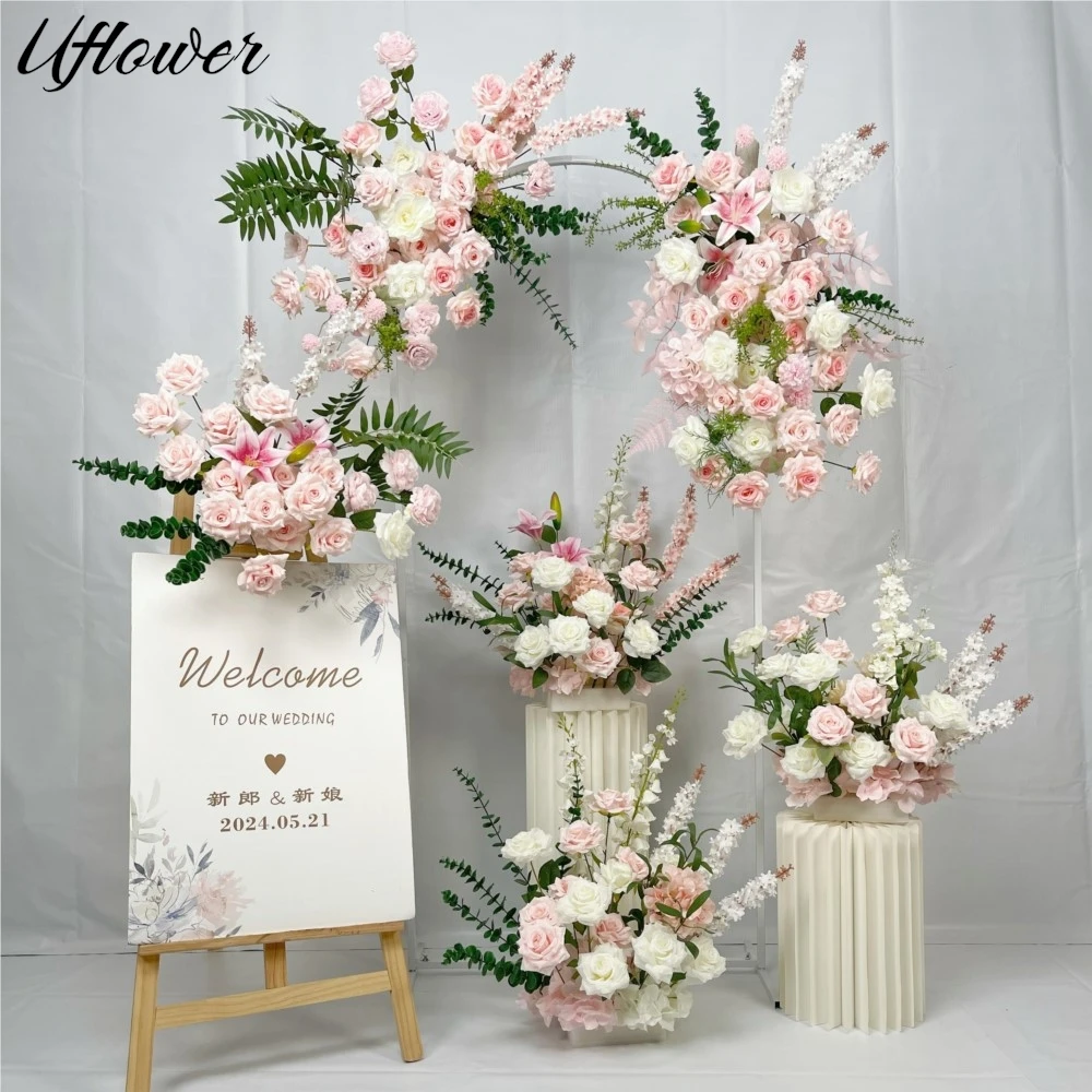 

Искусственные цветы Uflower розовые для свадебного декора, подвесные цветочные композиции, фон для фотозоны, цветочные шары для оформления дорожек, напольные композиции, реквизит для вечеринок