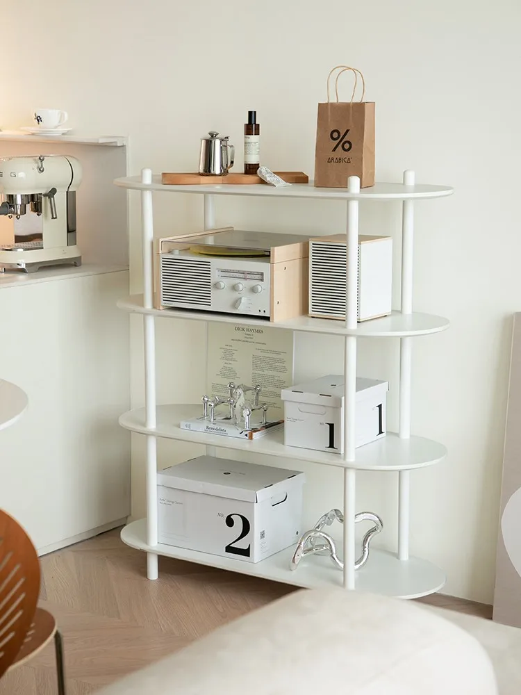 

Nordic ins wind shelf, living room floor storage display rack, simple white display rack