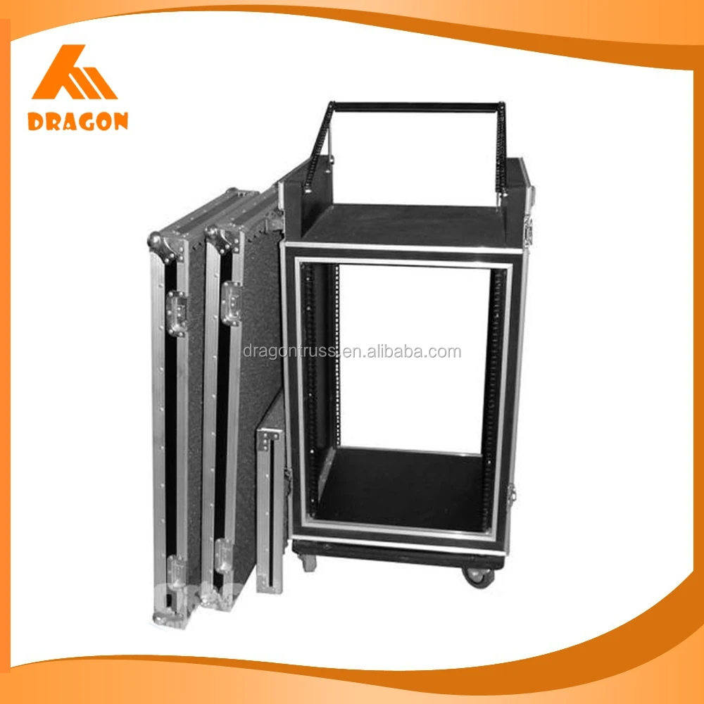DJ Mixer Case, 9mm Fireproof Plywood 1mm Aluminum U Rack Flight Case for Hercules DJ, Waterproof Shockproof Equipment Case