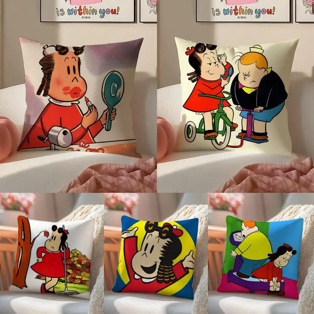 The Little Lulu S-Show Cushion Cover Short Plush Pillowcase Sofa Decorative Cushion Bed Pillow Gift Idea