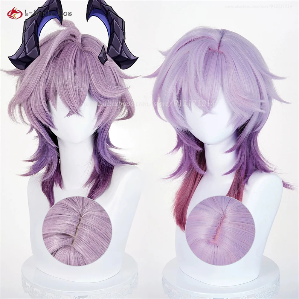 

2 Ver Durin Cosplay Wig 55cm Purple Mixed Gradient Wigs For Men Women Cosplay Anime Wig Heat Resistant Synthetic Hair Halloween
