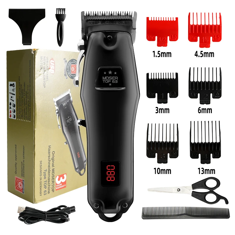 

Professional Barber Cordless Hair Clipper Cutting For Men Adjustable Electric Hair Trimmer Rechargeable Hair Cutter Machine