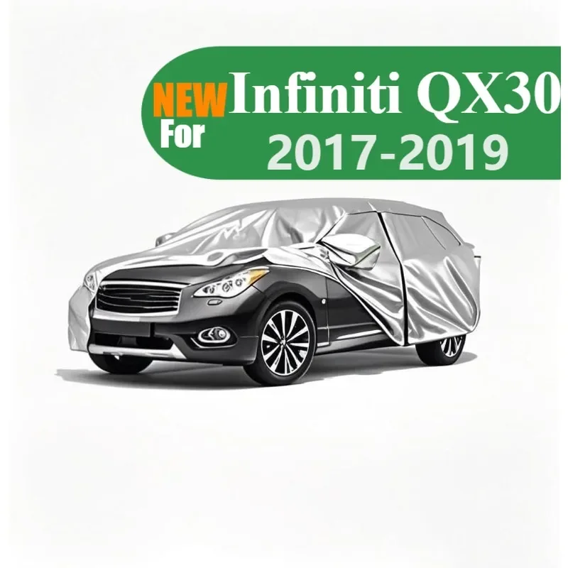 

5-layer all-weather waterproof car cover for Infiniti QX30 2017-2019 Protects against water,sun,snow and a Free storage bag