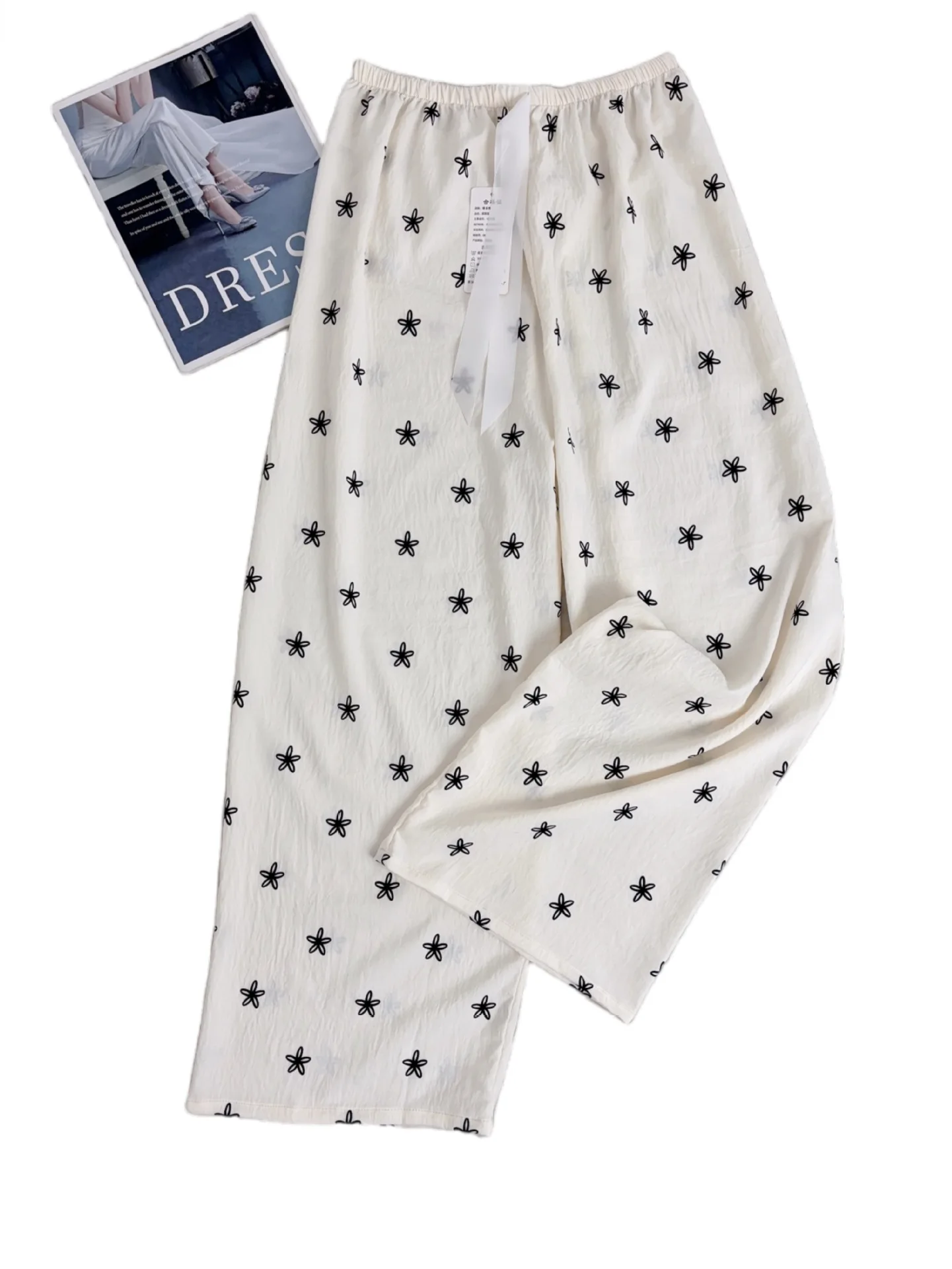 Summer Pajamas Pants Sweet Printed Women Sleepwear Pijama Pant Casual Home Clothes Thin Spring Fall Nightwear Trousers