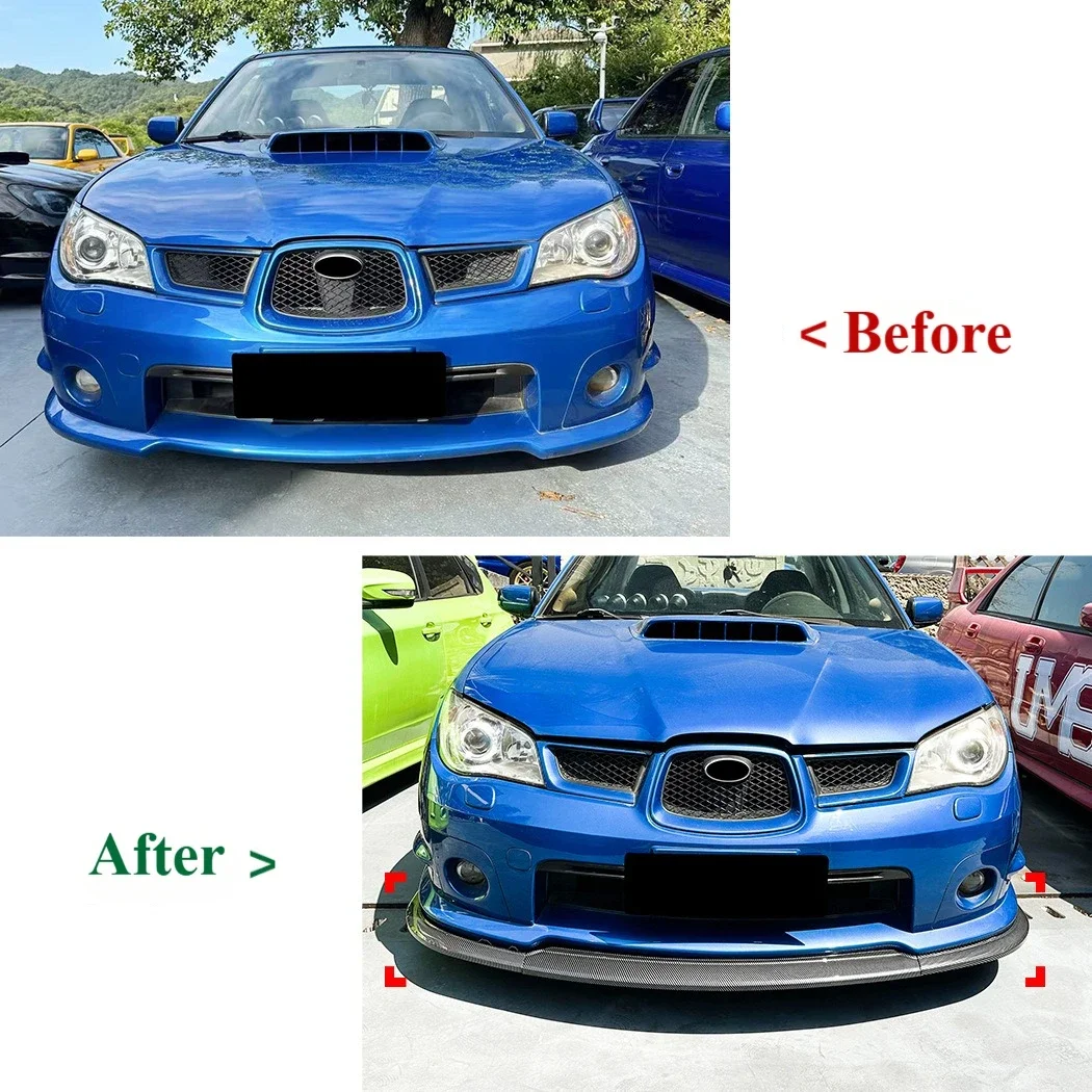 Guard Chin Body Kits For Subaru Impreza WRX STI 2006 2007 Car Front Lower Diffuser Splitter Canards Bumper Lip Spoiler Trim