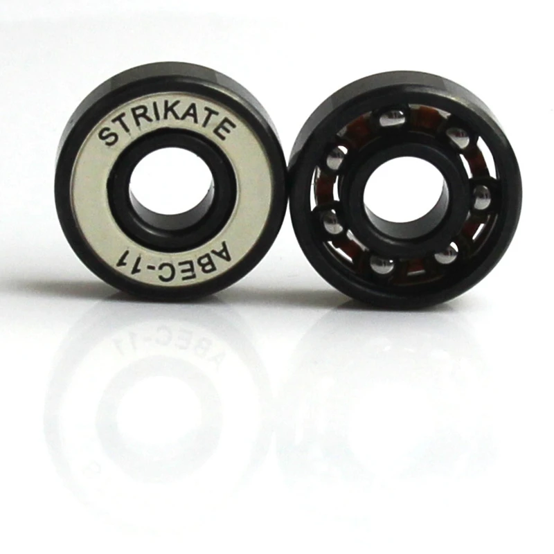 STRIKATE Skateboard Bearing ABEC 11 Surfboard Bearings for Olie Downhill Surfboarding Accessories Black White