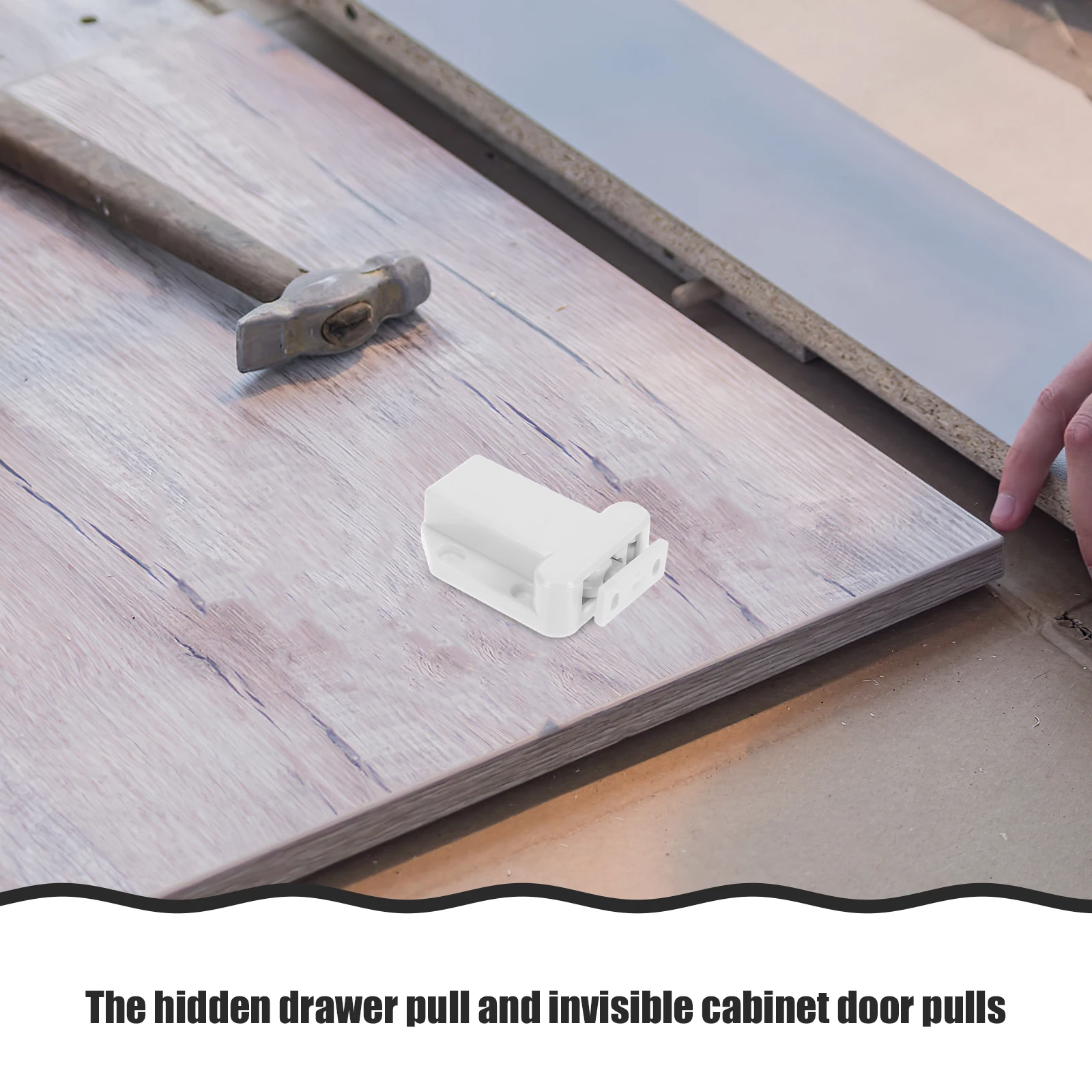 

4 set Cabinet Door Push Latch Hidden Spring Release Mechanism For Kitchen Wardrobe Doors Self-Closing Anti Tip Hardware