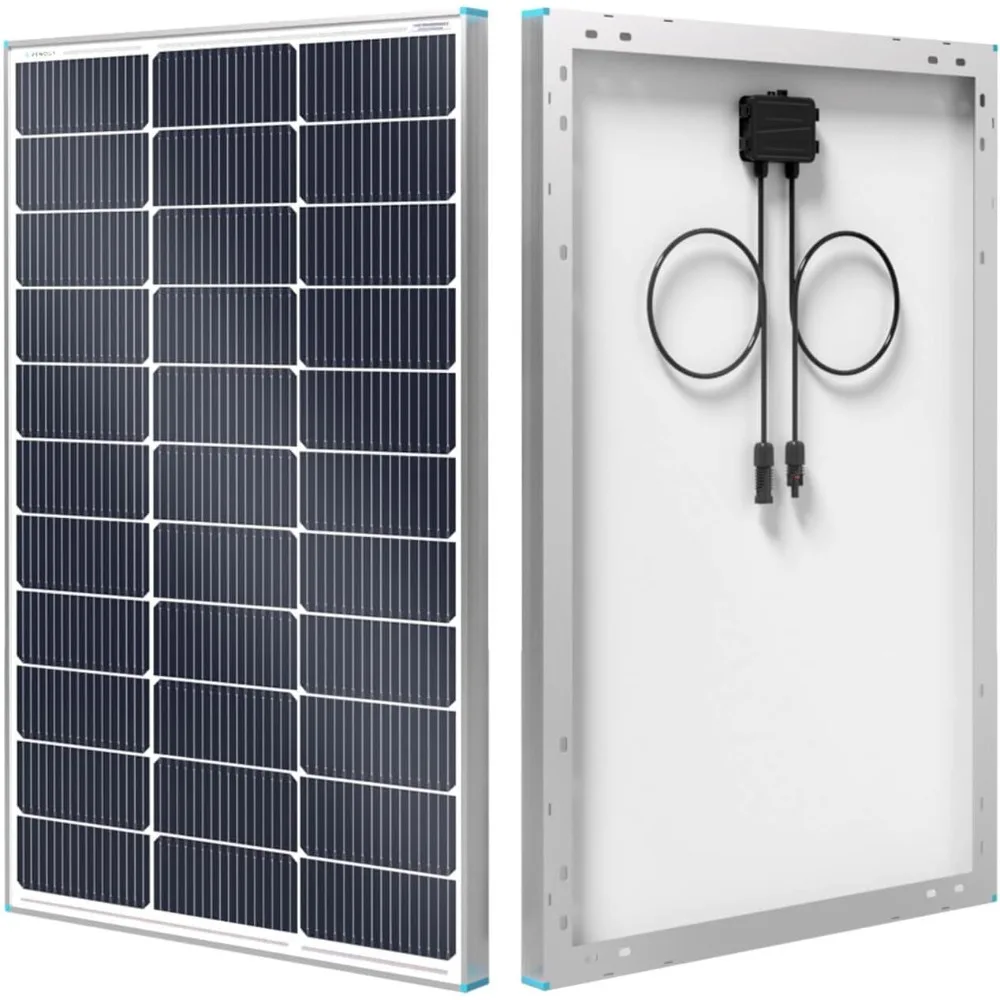 

100 Watt 12V High-Efficiency Monocrystalline Solar Panel for RV, Marine, Rooftop, and Farm Battery Charging