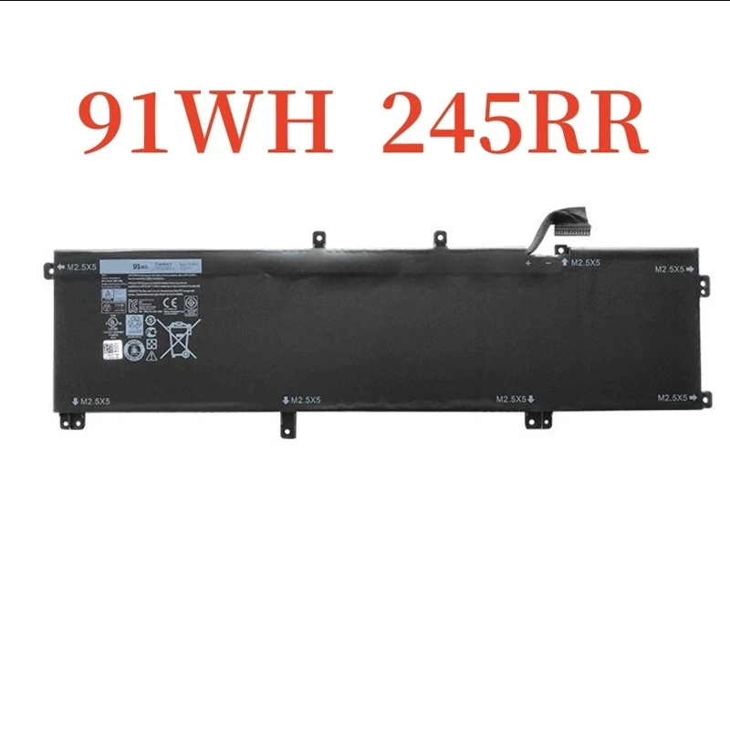 بطارية الكمبيوتر المحمول H76MV 7D1WJ Y758W TOTRM 245RR للدقة M3800 XPS 15 9530 9535 Series 11.1V/61Wh/91Wh