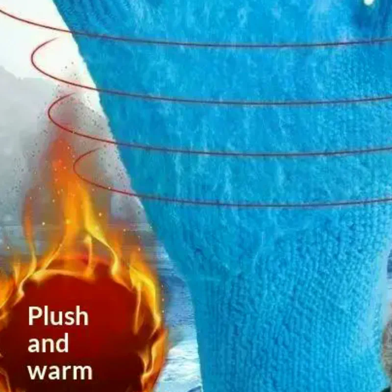 1Pair Waterproof Work Safety Glove Winter Thermal Gloves Anti-Slip Grip Rubber Garden Gloves For Worker Builder Hands Protection