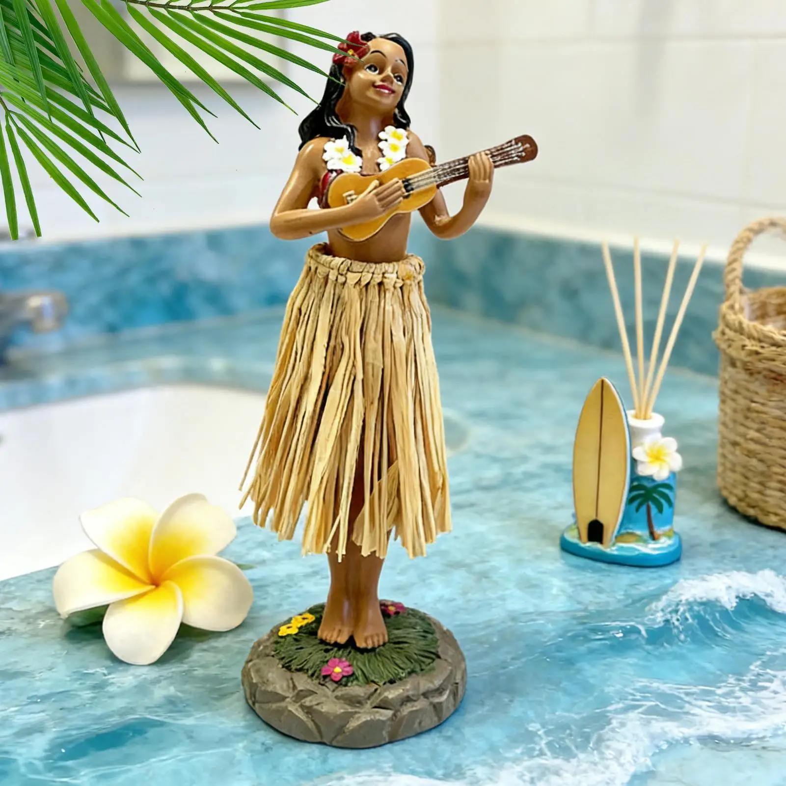 Hawaiian Dancer Dashboard Automotive Decoration Auto Dashboard Figures For Women Men Drivers Collectors Tourists Sedans Trucks