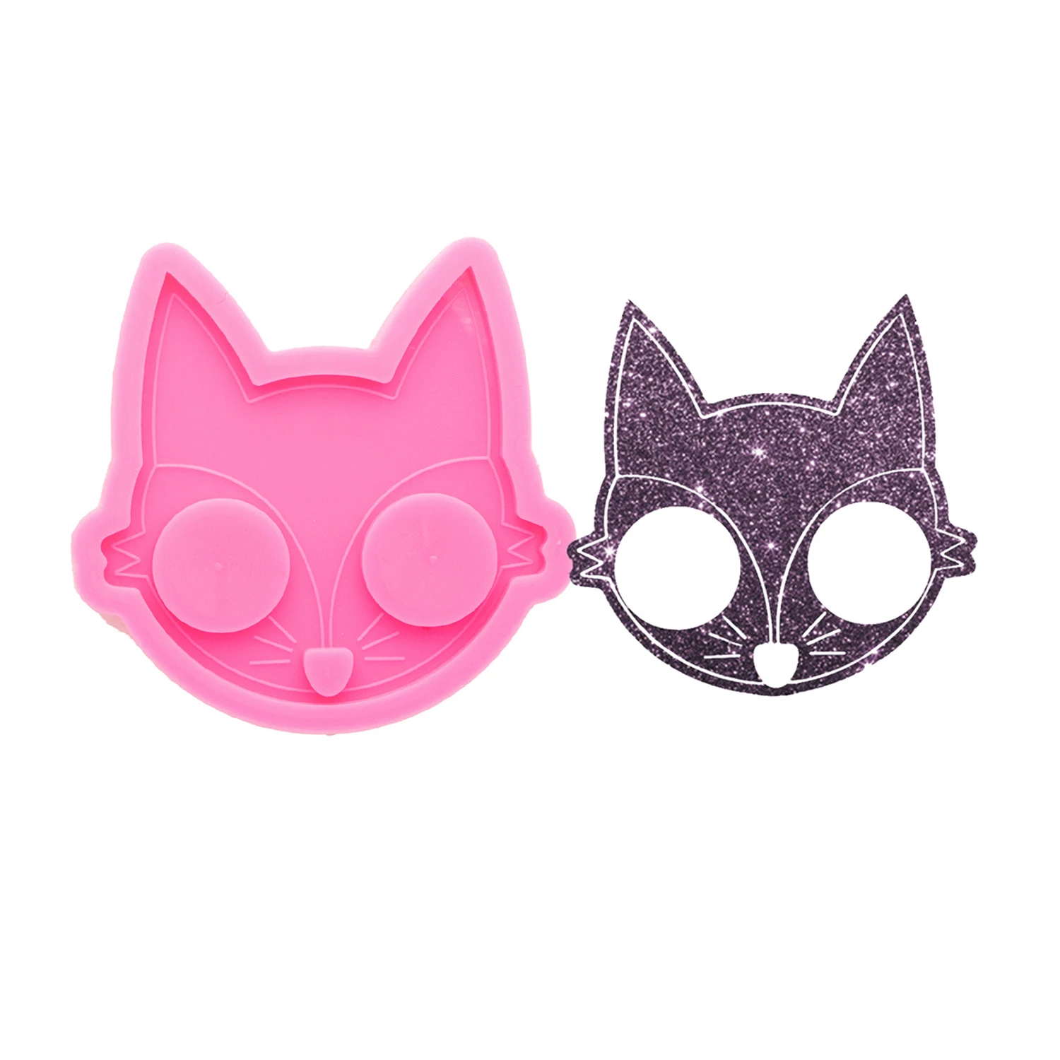 Wolf Fox Keychain Silicone Mold Animal Shape Epoxy Resin Casting Mold for DIY Pendant Earring Charm Jewelry Making
