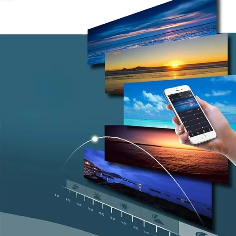 بلوتوث واي فاي التحكم شروق الشمس غروب الشمس حوض السمك LED ضوء للمياه المالحة خزان الأسماك الشعاب المرجانية