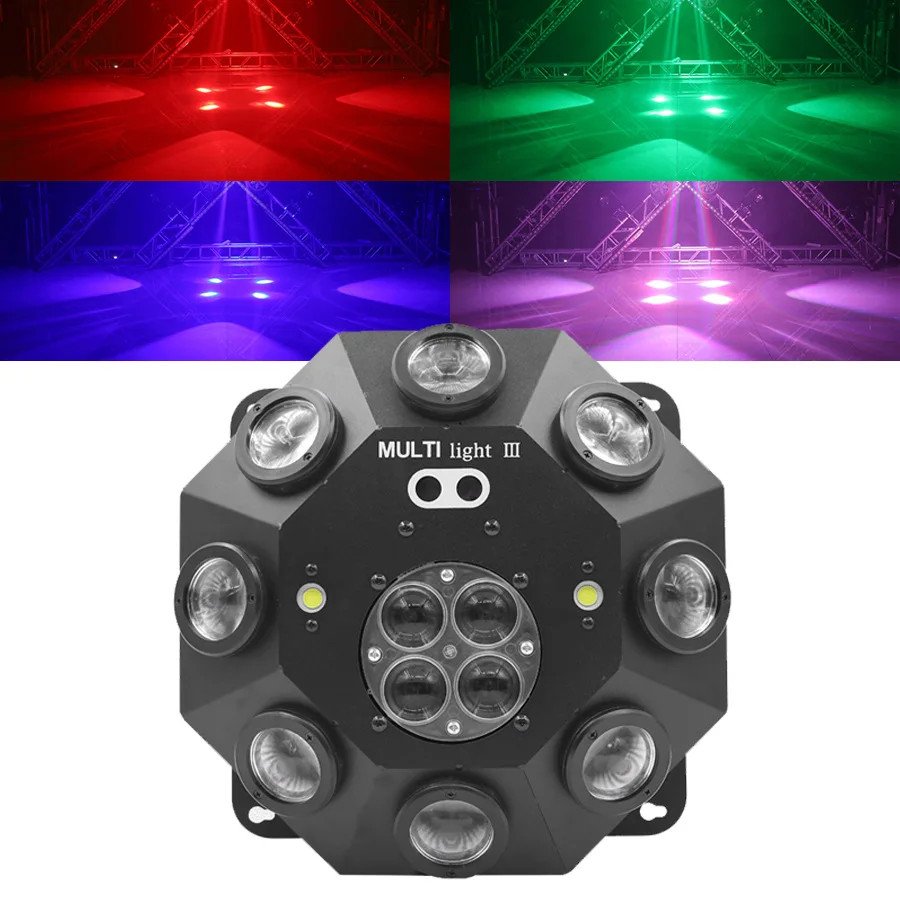 5 In 1 Led Stage Effect Beam Laser Stroboscoop Flitslicht Bijenoog Par Licht Voor Dj Disco Feestverlichting