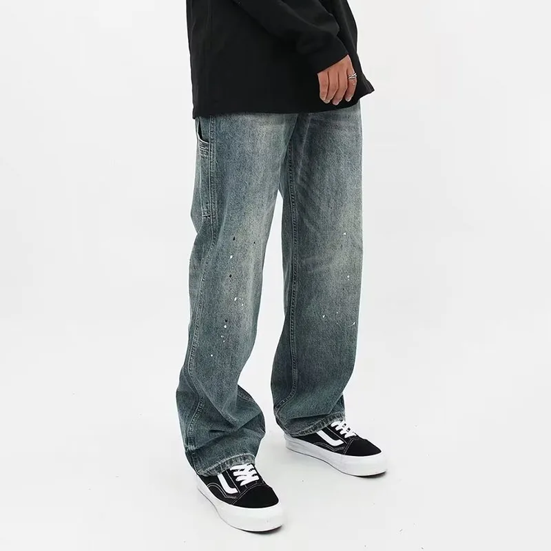 

Baggy Jeans Straight Leg Pants Summer Casual Pants Korean Retro Jeans Sequin Pants For Men Y2k Pants