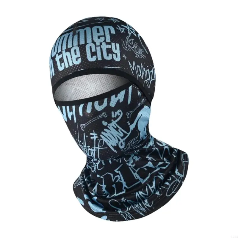 غطاء رأس سريع الجفاف وجيد التهوية من نسيج الحرير الجليدي المرن، تصميم مانع للأشعة فوق البنفسجية لاستخدام ركوب الدراجات النارية