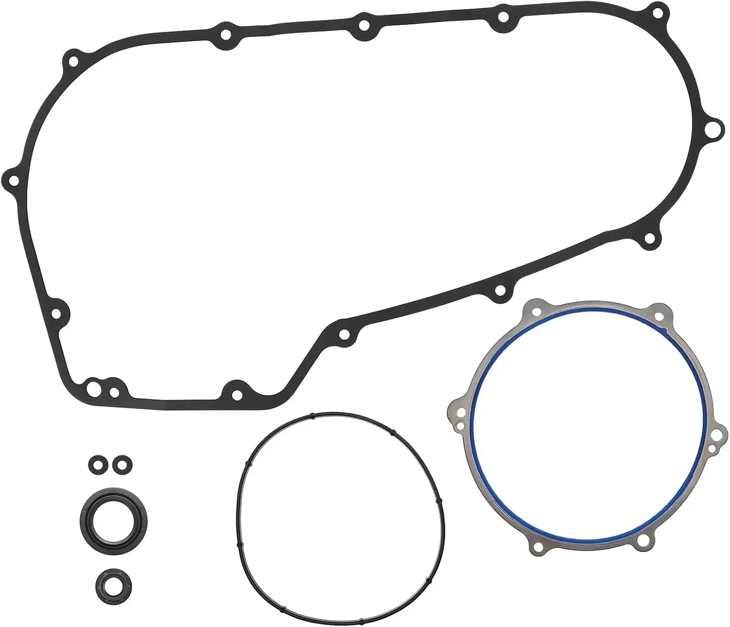 For Primary Gasket Kit for Harley Davidson Softail Dyna FXD FLSTF FXST 2006-2017 Includes Inner Primary Oil Seals Derby Cover Ga