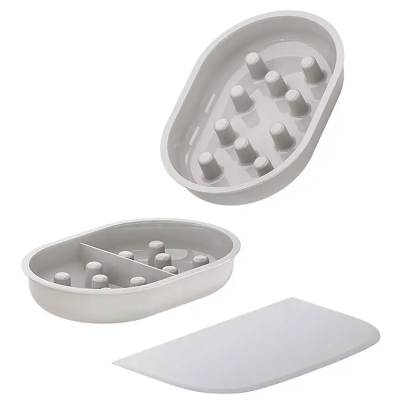 ABXF-For Pet Feeders, Slow Feeder Bowl& Mat Set- Promotes Healthy Digestion