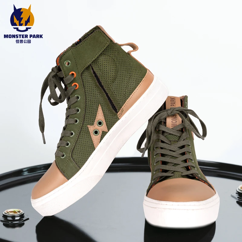 Oddychające buty męskie dla motocyklistów Odporne na zużycie buty męskie i damskie na 4 pory roku Botas De Moto Buty motocyklowe Buty jeździeckie