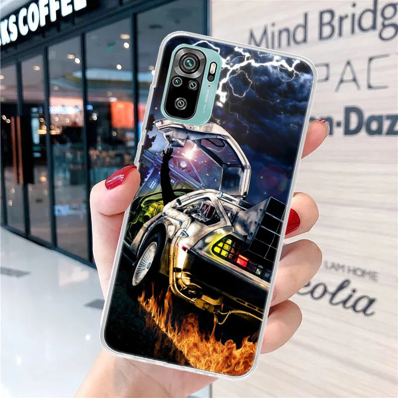 Back To The Future Time Machine Soft Phone Case for Xiaomi Redmi Note 13 12 12S 11S 11T 11E 10S 10 Pro 9 9S 9T 8 8T 7 Plus Print