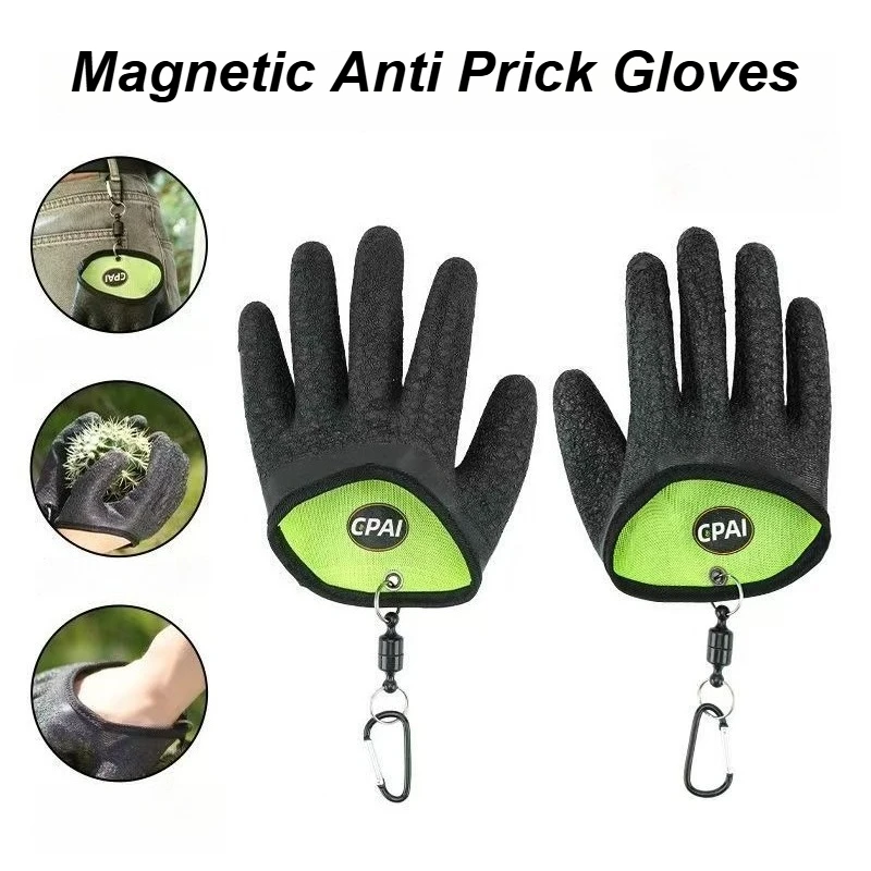 Gardening Magnetic Gloves Anti Prick Rose Planting Specific Gloves Portable Latex Gloves Waterproof Garden Protective Gear