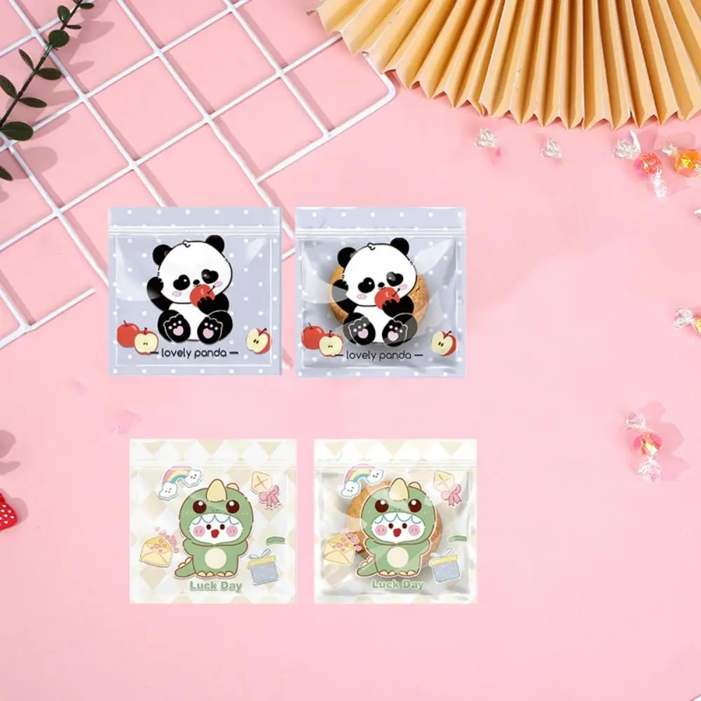 50Pcs Plastic Candy Snack Storage Bags Cute Cartoon Food Storage Bag Reusable Sealed Jewelry Gift Packaging Bags Chocolate