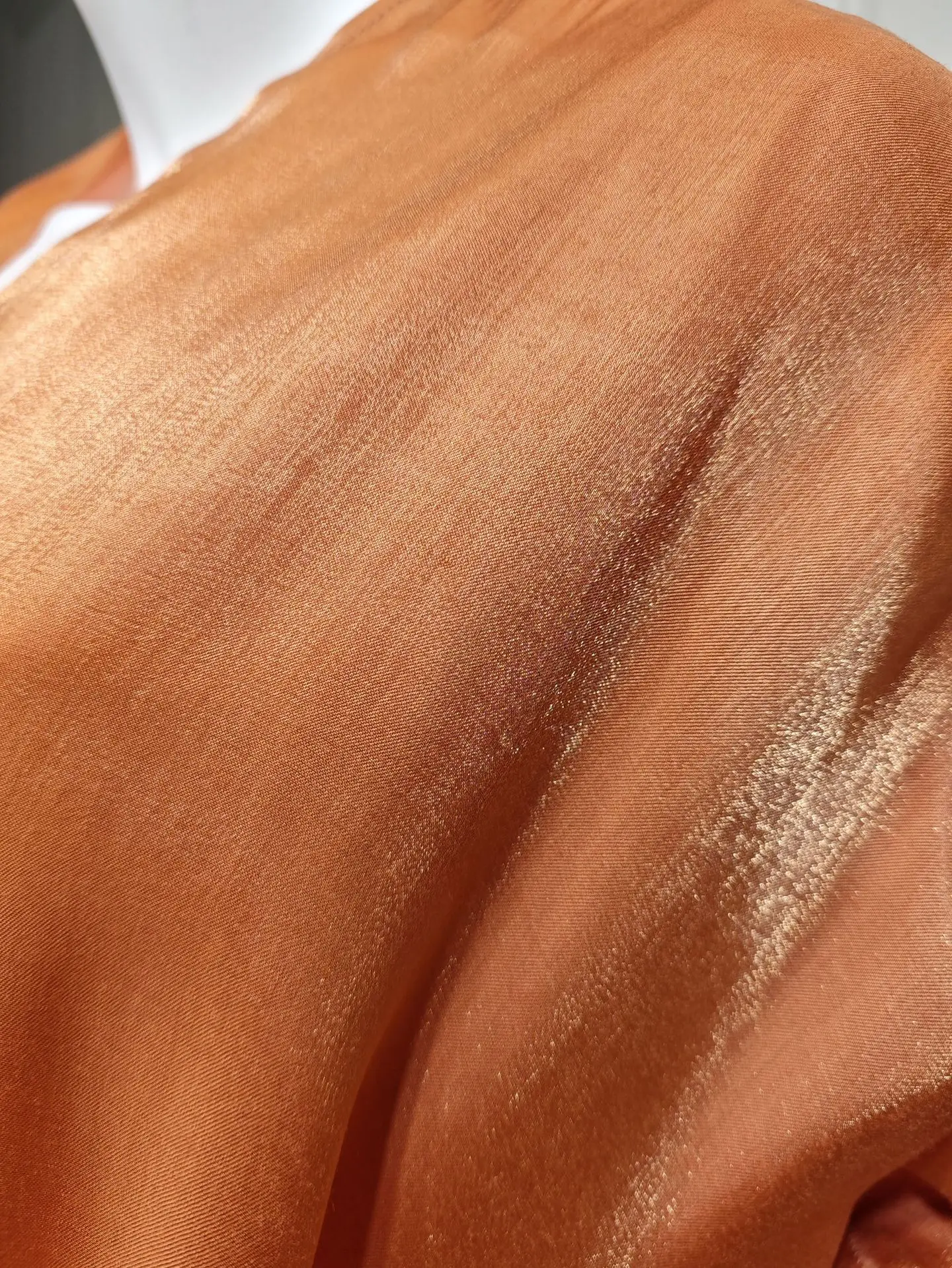 Extra-Loose-Fit Shiny Orange Butterfly Kaftan Abaya-Batwing Sleeves, Open Front. Dubai Islamic Clothing Muslim Women Open Abaya