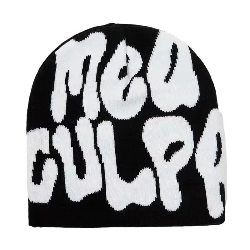 Autumn New Knitted Hat Korean Men's Hip-Hop Street Pullover Hat Winter Outdoor Riding Leisure Sports Hat Ear knited Hat Tide