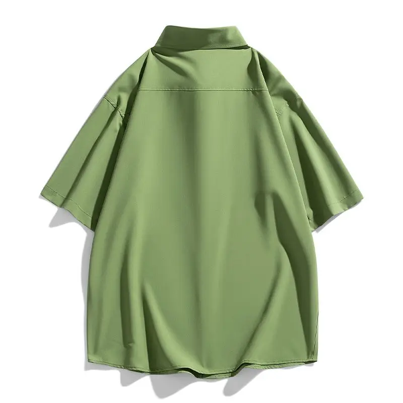 Wide Fit Loose and Lightweight Shirt for Men Wearing Sunscreen, Thin Jacket, Solid Color Shirt Cardigan Popularity Shirt