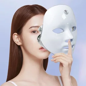 7 cores carga usb máscara facial led led fóton terapia máscara de beleza anti envelhecimento rejuvenescimento da pele face lifting clareamento cuidados com a pele 8 principais vendas maquina face - №5