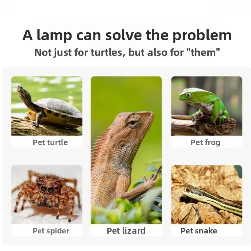 Big Lampshade Tortoise Lizard Crawler Sun Back Lamp Uvb Smart Timing Small Sun Pet Calcium Supplement Heating Lamp