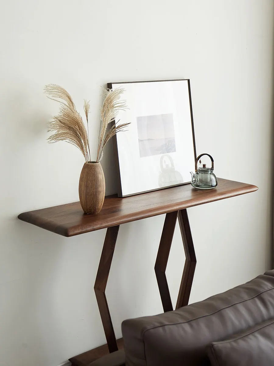 Peach porch table modern minimalist living room porch cabinet against the wall entrance aisle light luxury desk.