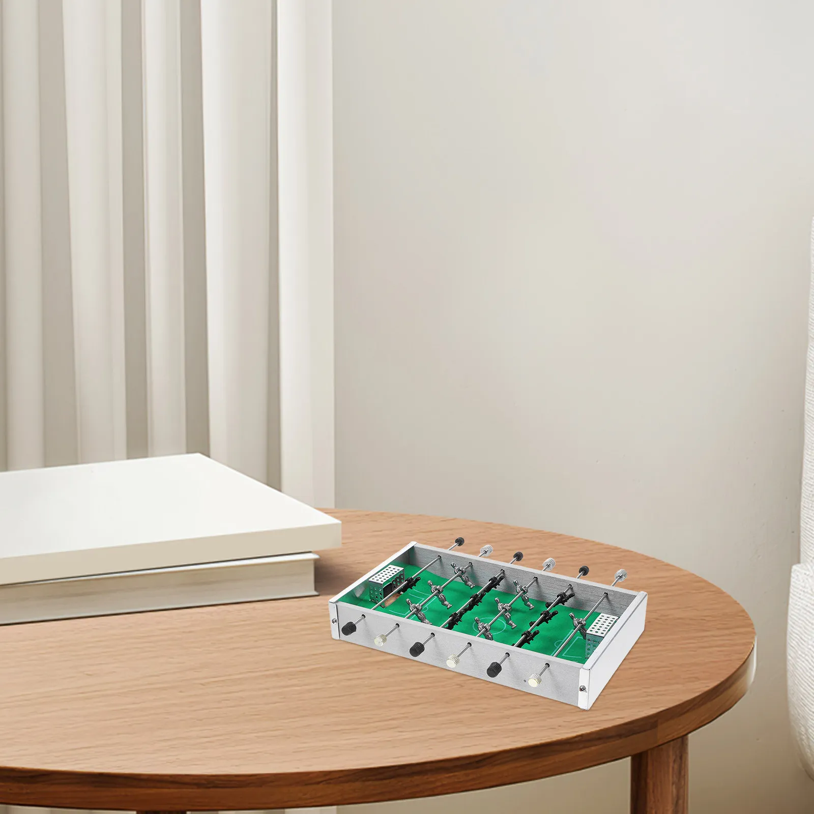 

Мини-настольная футбольная игра: прочная конструкция из дерева и сплавов, развитие спортивных навыков для детей, общение родителей и детей, настольный футбол