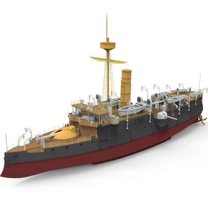 

1/144 комплект модели круизера KB14005 Beiyang Navy Pingyuan бронированный крейсер для взрослых сборка модель корабля игрушка украшение дома лодка подарок