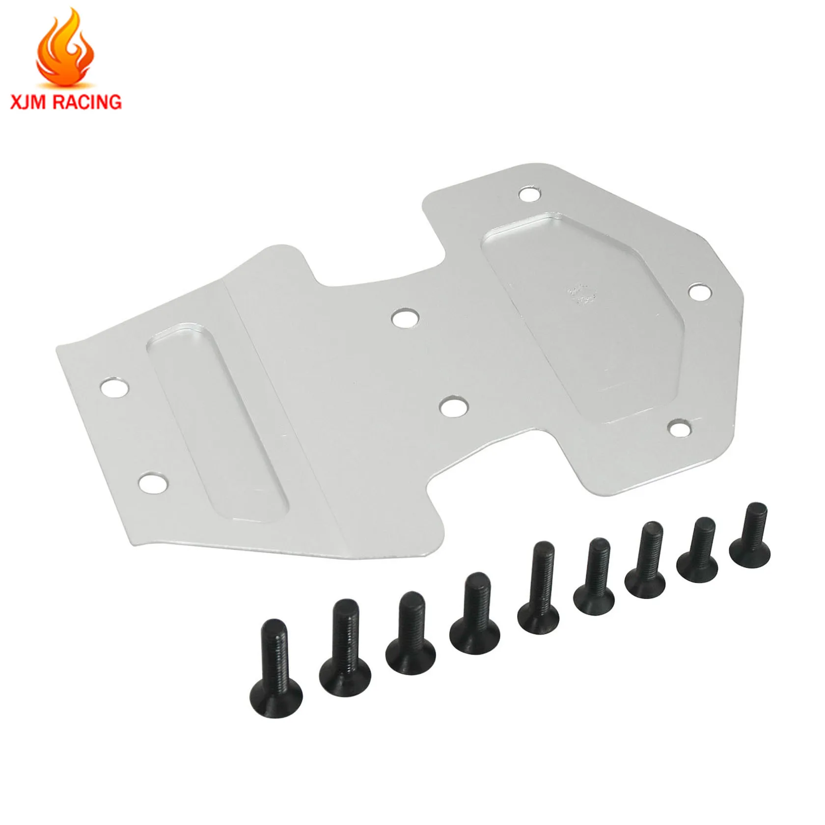 โลหะด้านหน้าลื่นไถลด้านหลังแผ่นแชสซี Proteciton สำหรับ1/5 Losi 5ive T Rofun Rovan LT KM X2 Mobil Rc อะไหล่