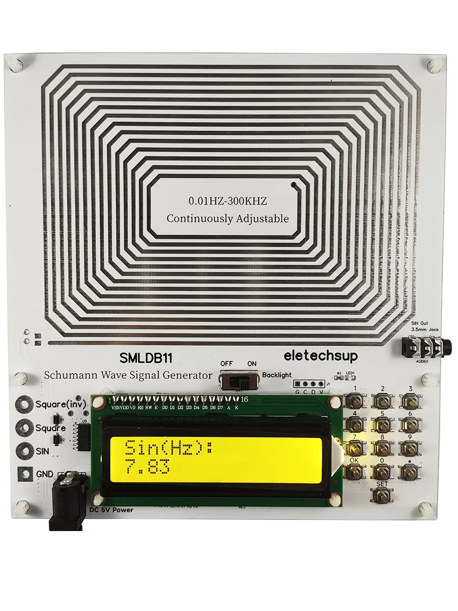 

Schumann Resonance 7.83Hz PRO Version 0.01Hz~300KHz Continuously Adjustable Pulse Square Wave Generator Esolfeggio Frequencies