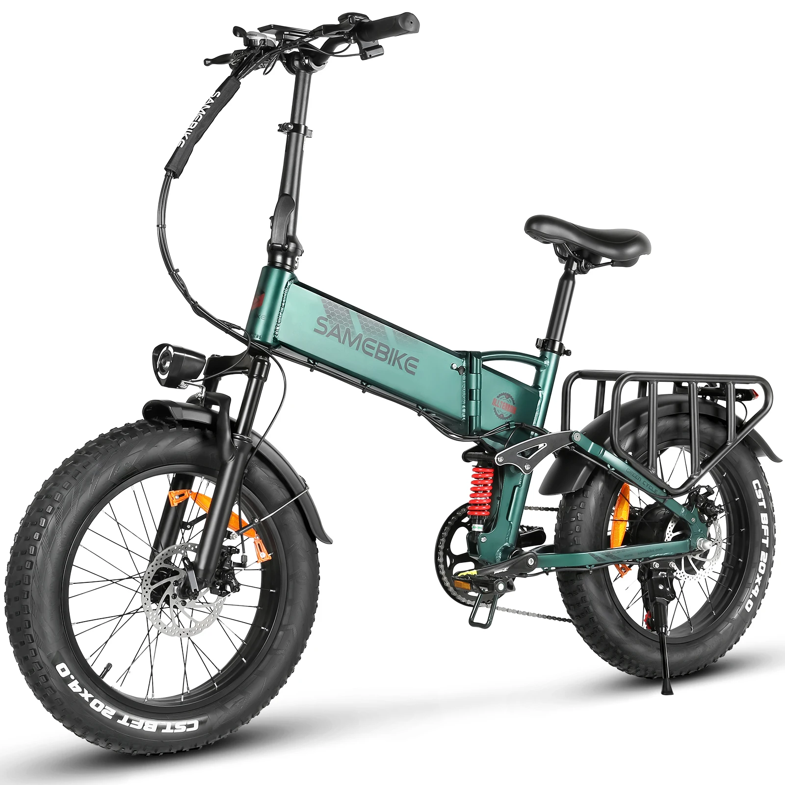 Samebike RS-A02 Pro Faltbares E-bike 20 x 4,0 Zoll Mountainbike mit 48V 15Ah Akku, 25km/h und 80-100km Reichweite