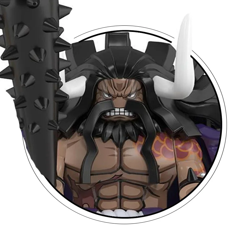 One Piece Building Block Minifigures 8Pcs Kaido Whitebeard Marco Eustass Kid Collectible Action Figure Kids Assembly Toy Gift view 6