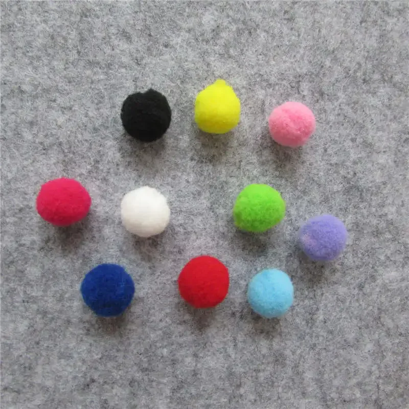 100 pz pompon 1.5 cm pompon morbidi soffici peluche Pom Poms palla Furball artigianato giocattoli fai da te decorazione della casa forniture per