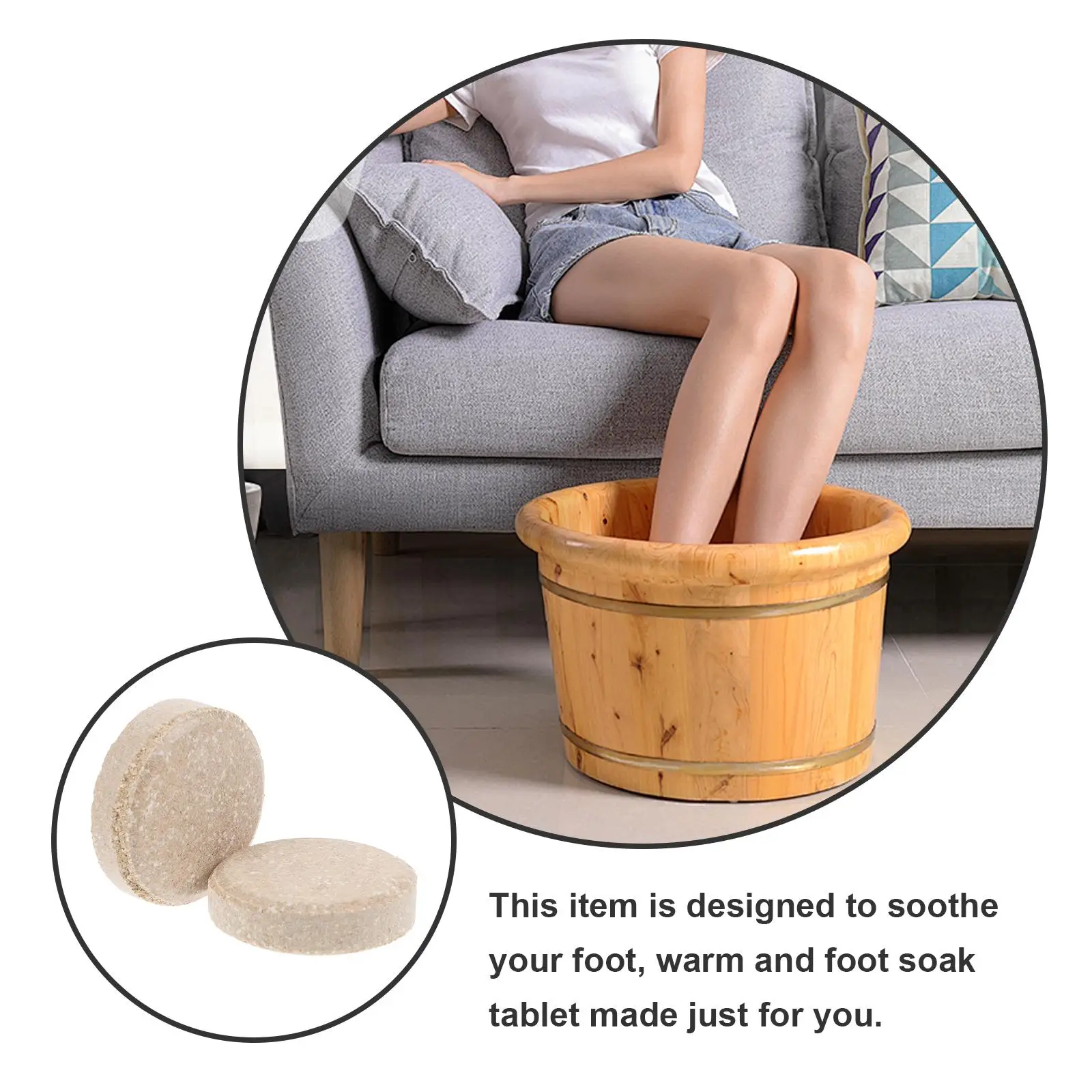 10 pçs comprimidos de imersão de pés profissional gengibre pé embeber portátil tratamento de banho de pés fatias ferramentas de cuidados com os pés amaciamento da pele