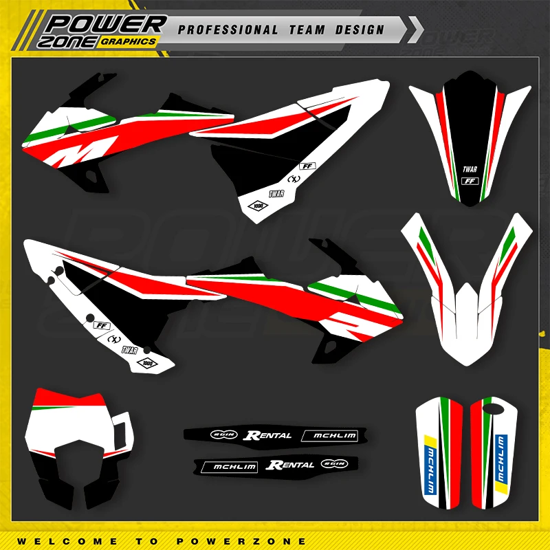 

PowerZone For RIEJU MR Custom Team Graphics Backgrounds Decals Stickers Kit For RIEJU MR 300 2020 2021 Number Name Customize 01