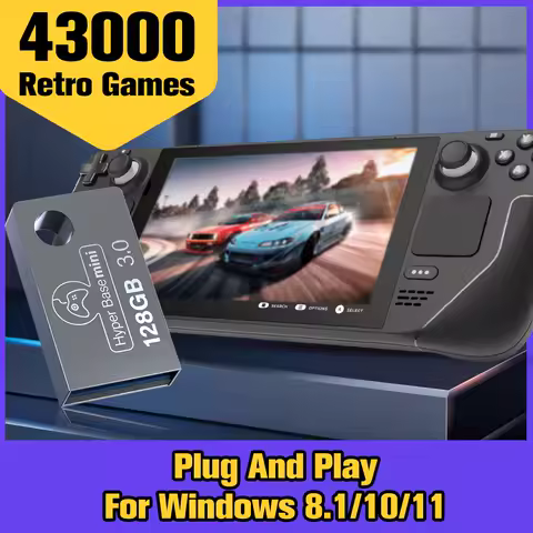 Batocera Game Console with 43000 Retro Games 128GB USB Flash Drive For Steam Deck/PC/Laptop 70+Emulators For PS3/PS2/PS1/N64/NES