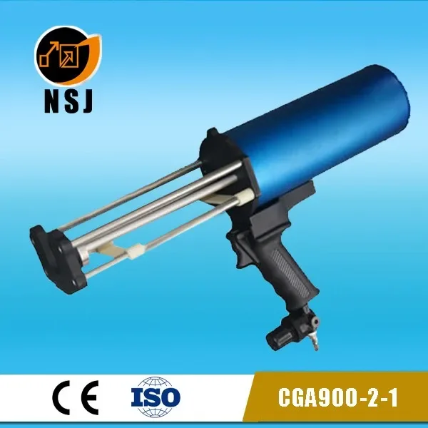 900ml 2:1 Caulking Pneumatic-Gun dua komponen Air Silicon -Gun untuk katrij semprot Epoxy-Gun