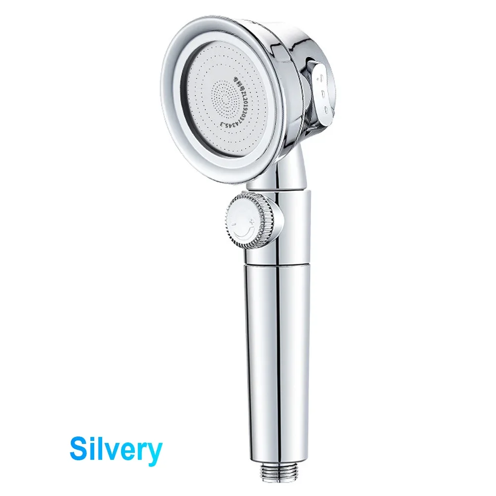 Pressurized Shower Head, High Pressure, Water Saving, Perforated Free Bracket Hose, Adjustable Bathroom Accessories Set