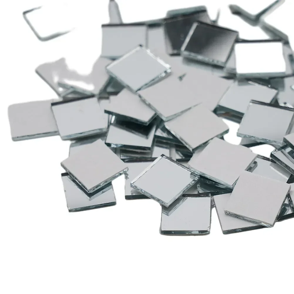 

100PCS 10X10MM DIY Disco Ball Glass Mirror Stickers Self-Adhesive Wall Sticker Mirror Glass Cube Patches Home Decoration