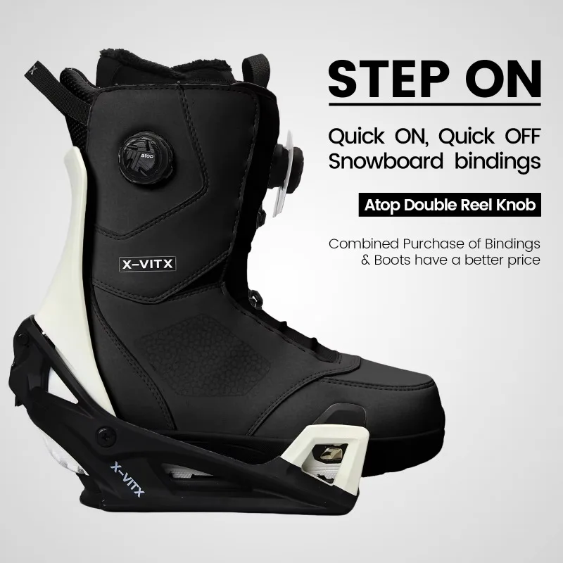 

Step on The Snowboard Binding To Open Quickly and Close The Binding Quickly