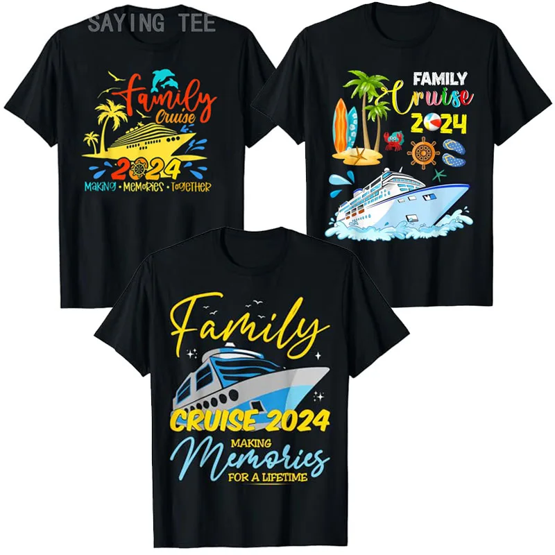 

Family Cruise 2024 Sailing Cruising Vacation 2024 T-Shirt Summer Fashion Holiday Cruise Ship Lover Saying Tee Graphic Outfits